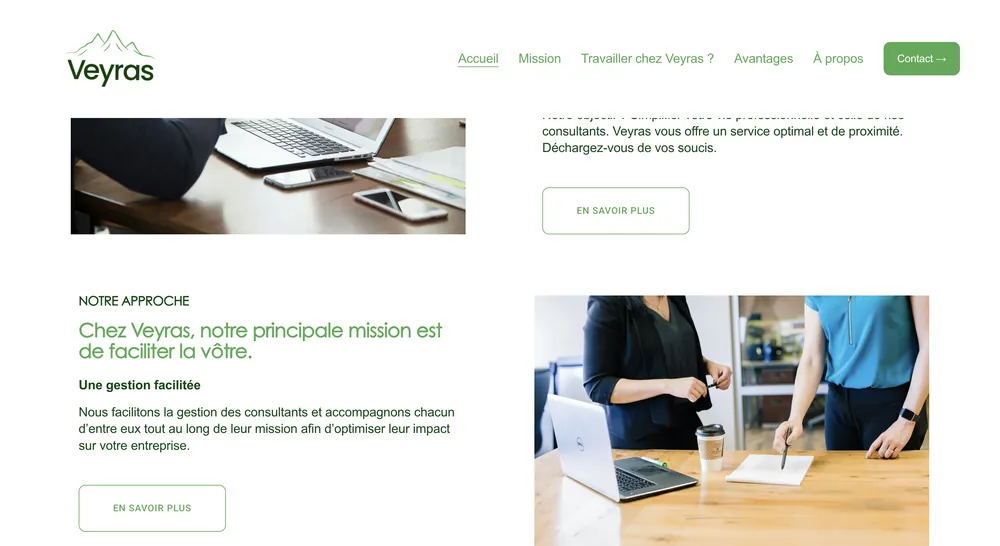 Sites web rebrandés et redesignés pour mes clients Miège et Veyras, visuel 5
